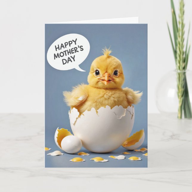 Tarjeta Feliz día de la madre, chica bebé (Anverso)