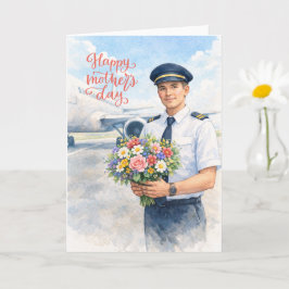 Tarjeta Feliz Día de la Madre con flores de Pilot