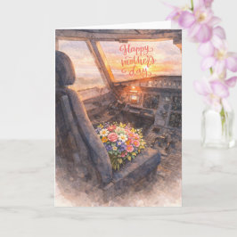 Tarjeta Feliz Día de la Madre con flores de Pilot