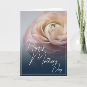 Tarjeta Feliz Día de la Madre con Rosa Rosa Grande