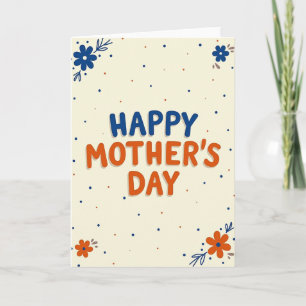 Tarjeta Feliz Día de la Madre Crema