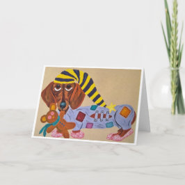 Tarjeta ¡Feliz Día de la Madre! Dachshund con pijama