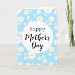 Tarjeta Feliz Día de la Madre Daisy Azul