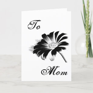 Tarjeta Feliz Día de la Madre, Daisy Negro III