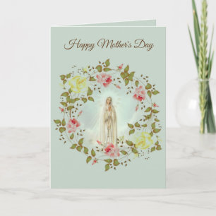 TARJETA FELIZ DÍA DE LA MADRE DE LA RESPIRACIÓN ROSA DE FA