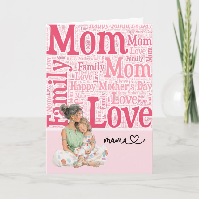 Tarjeta Feliz Día de la Madre de parte del esposo (Anverso)