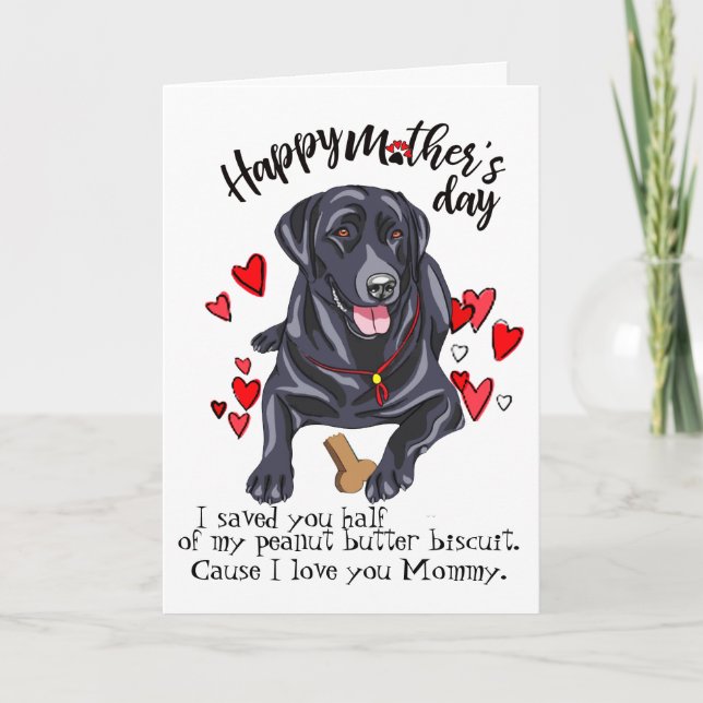 Tarjeta Feliz Día de la Madre de tu Labrador Recuperador (Anverso)