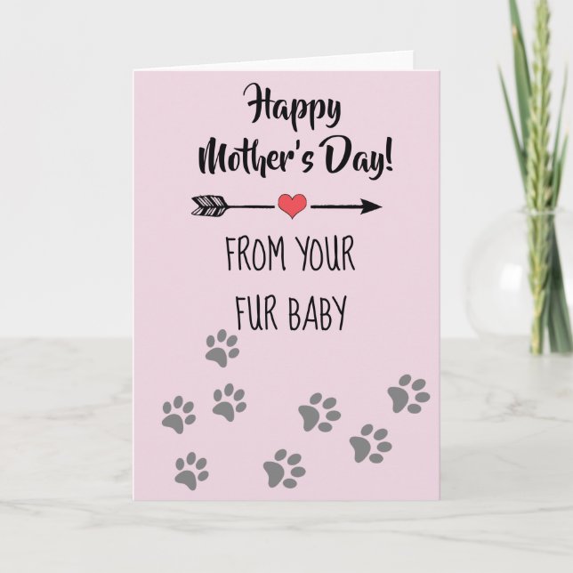 Tarjeta Feliz día de la madre de un Mascota de gato canino (Anverso)