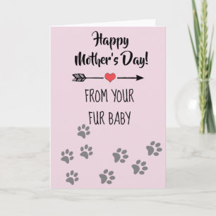 Tarjeta Feliz día de la madre de un Mascota de gato canino