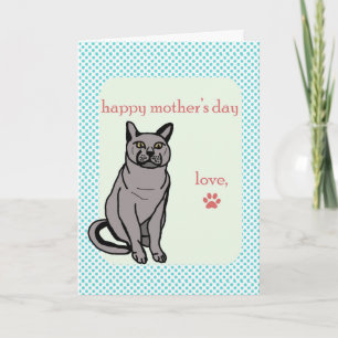 Tarjeta Feliz Día de la Madre   Del gato