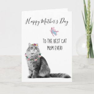 Tarjeta Feliz día de la madre del mejor gato