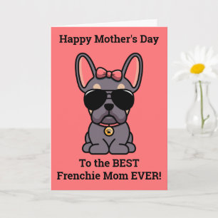 Tarjeta Feliz Día de la Madre del Perro Lilac Tan Frenchie