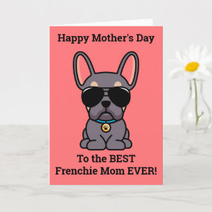 Tarjeta Feliz Día de la Madre del Perro Lilac Tan Frenchie