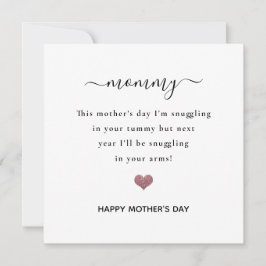 Tarjeta feliz día de la madre del purpurina del corazón de