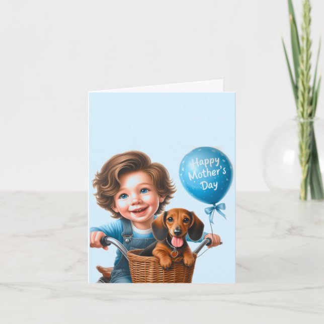 Tarjeta Feliz día de la madre desde el hijo (Anverso)