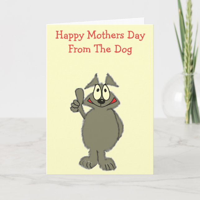 Tarjeta Feliz Día de la Madre desde el Perro (Anverso)