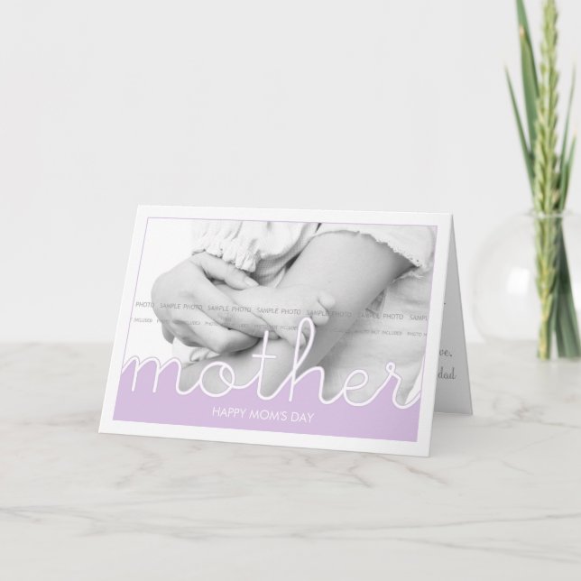 Tarjeta Feliz Día de la Madre Deseos Fotos Día de la Madre (Anverso)