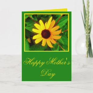 Tarjeta Feliz Día de la Madre Diseño de Flores Susan Ojos