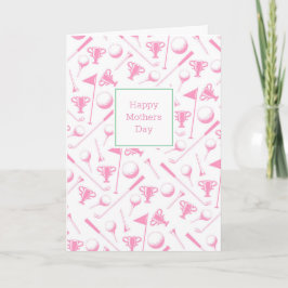 Tarjeta Feliz Día de la Madre El Propio Mensaje De Golf Ro