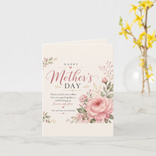 Tarjeta Feliz Día de la Madre elegante – Gracias Mamá