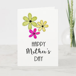 Tarjeta Feliz día de la madre en blanco dentro de la tarje