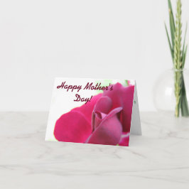 Tarjeta Feliz Día de la Madre Enfoque suave Rosa Rosa Rosa