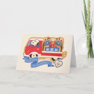Tarjeta Feliz día de la madre   Entrega de Snoopy