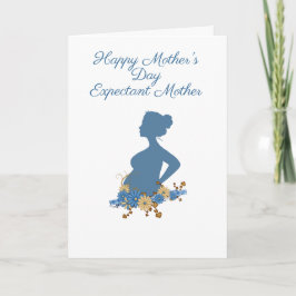 Tarjeta Feliz día de la madre, esperanzada madre, silueta