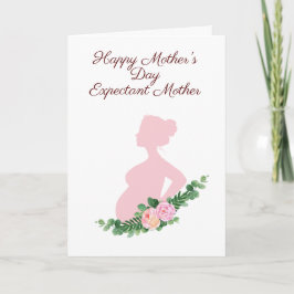 Tarjeta Feliz día de la madre, esperanzadora madre, siluet