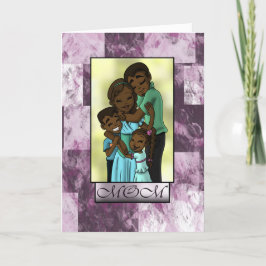 Tarjeta Feliz Día de la Madre Familia Afroamericana