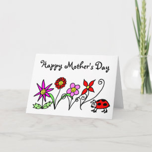 Tarjeta Feliz Día de la Madre Floral