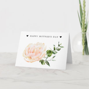 Tarjeta Feliz Día de la Madre Floral Rosa