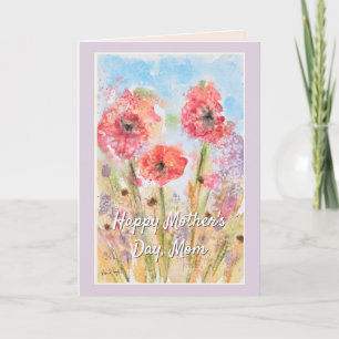 Tarjeta Feliz Día de la Madre Flores Lindas