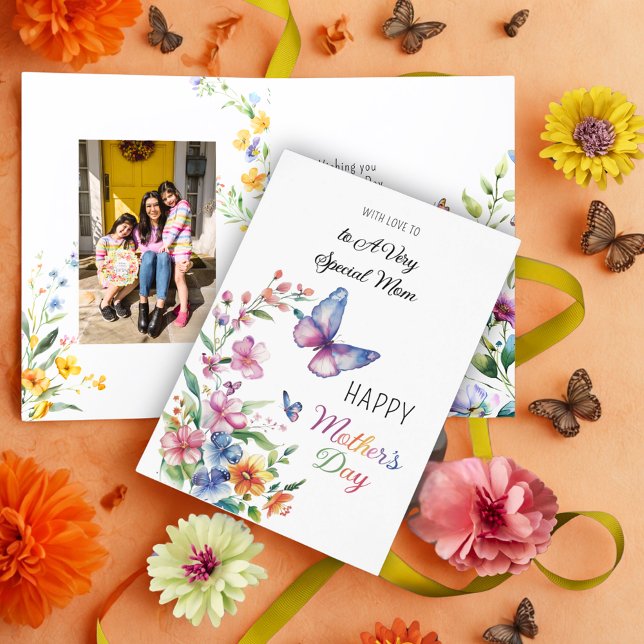 Tarjeta Feliz Día de la Madre Flores Silvestres Foto de ma (Subido por el creador)