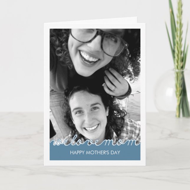 Tarjeta Feliz Día de la Madre Foto Amor Mamá Marina Blanco (Anverso)