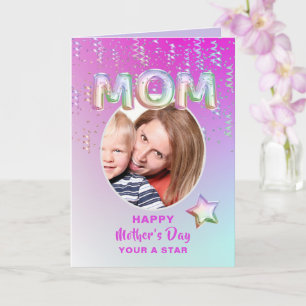 Tarjeta Feliz Día de la Madre Foto moderna de Purpurina ar