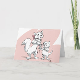 Tarjeta ¡Feliz Día de la Madre! gato y gatito de mamá