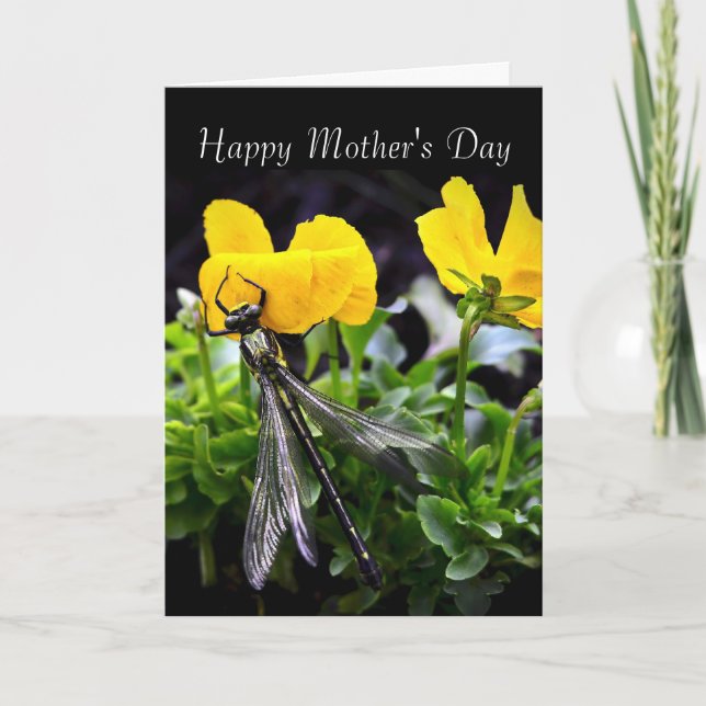 Tarjeta Feliz Día de la Madre - General - Dragonfly/ Pansi (Anverso)