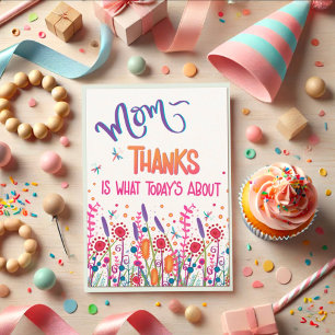 Tarjeta Feliz día de la madre gracias diversión de Wildflo