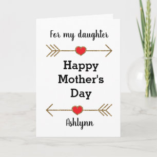 Tarjeta Feliz Día de la Madre Hija
