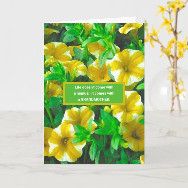 TARJETA FELIZ DÍA DE LA MADRE/HIJA ADULTA A LA MADRE (flor amarilla)