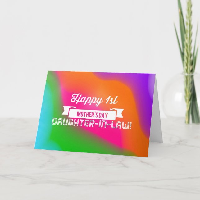 Tarjeta ¡Feliz Día de la Madre Hija en la ley! (Anverso)