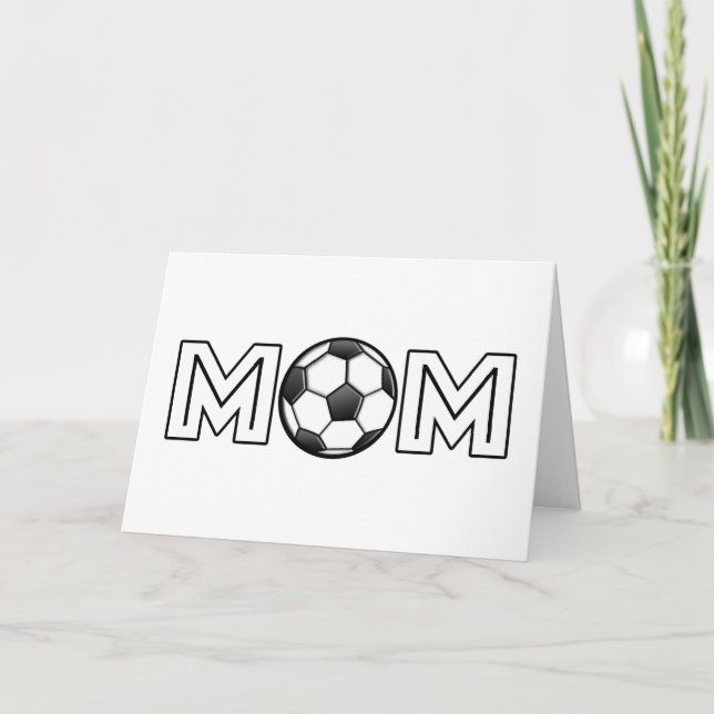 Tarjeta Feliz Día de la Madre, madre de fútbol (Anverso)