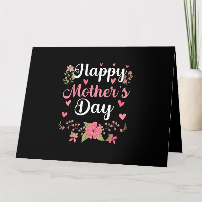 Tarjeta Feliz Día de la Madre Mami Lindo Floral Mujeres Pa (Anverso)