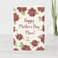 Feliz Día de la Madre - Marco de maricas rojas.