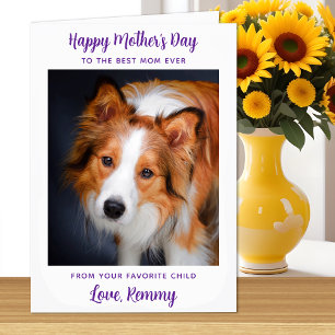 Tarjeta Feliz Día de la Madre Mascota personalizada foto d