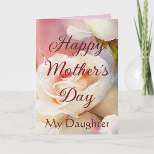 Tarjeta Feliz día de la madre, mi hija