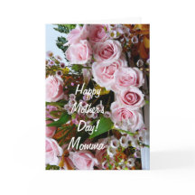 Feliz Día de la Madre-Momma/ rosas rosadas