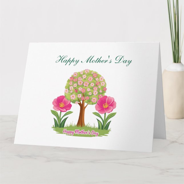 Tarjeta Feliz día de la madre, Nature Design (Anverso)