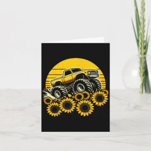 Tarjeta Feliz día de la madre niño pequeño girasol camión